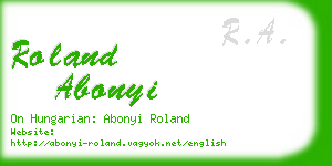 roland abonyi business card